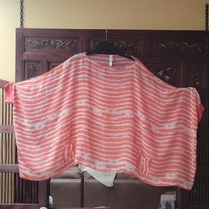 MONORENO 2 piece cover up blouse/ short casual dress